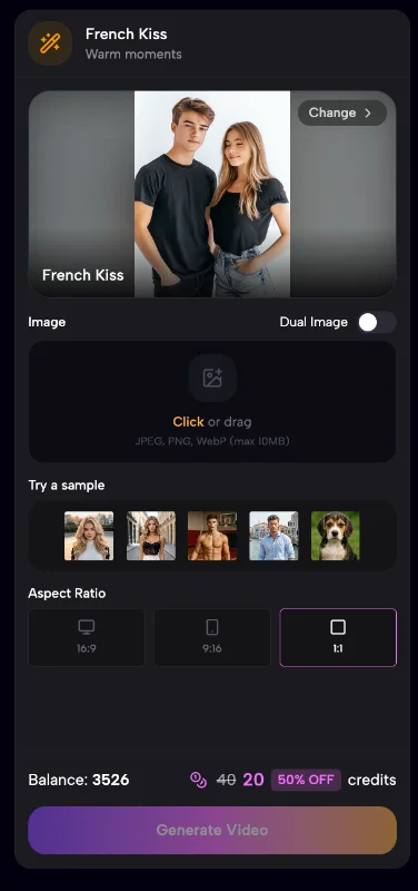 Choose an AI Effect & Upload Your Photo