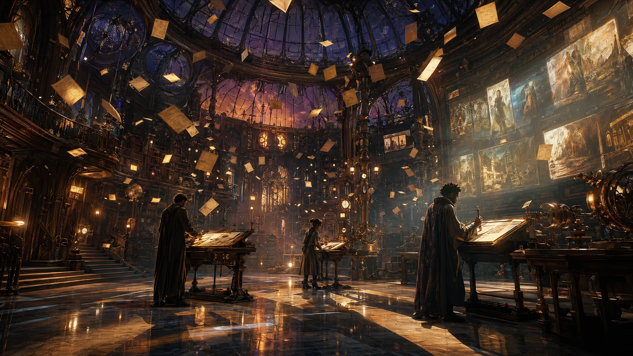 GPT Image 2 cinematic atelier showing creative briefs and AI-generated artworks rendered from long-form prompts preview