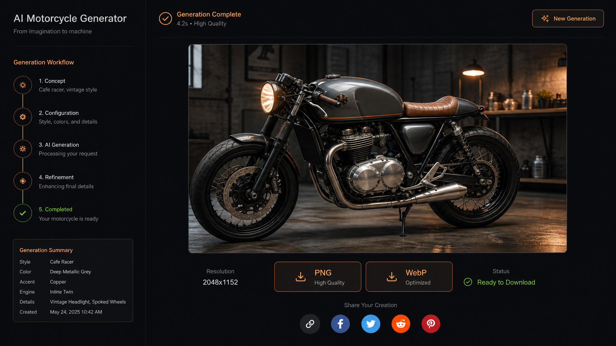 Describe Your Motorcycle or Upload a Reference Photo