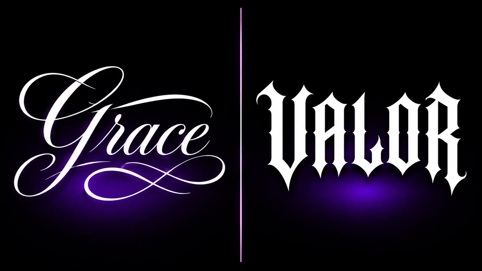 Tattoo font styles comparison — script cursive vs Gothic blackletter lettering preview