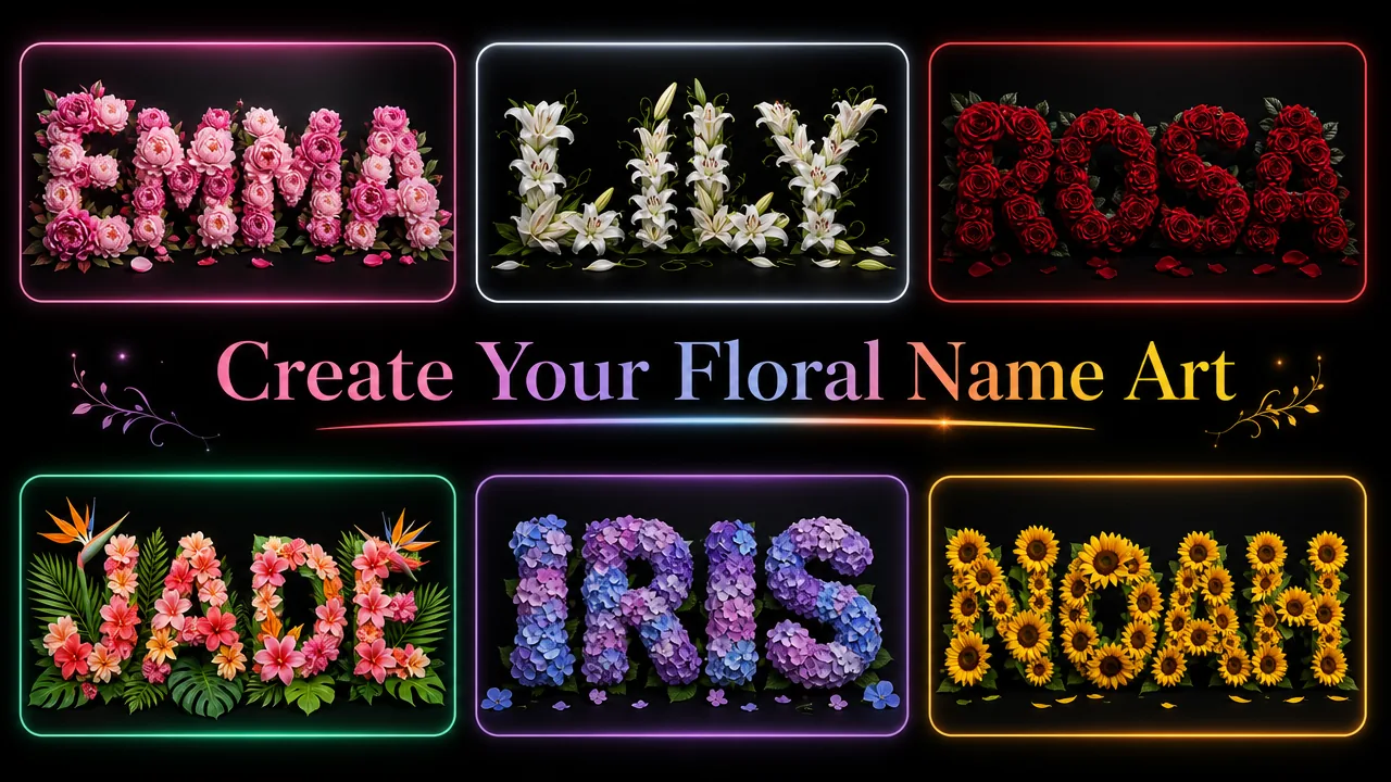 Ready to Create Your Turn Name Into Flowers Image?