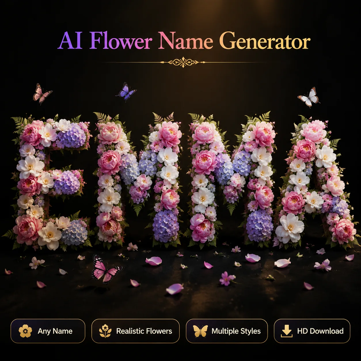 Turn Name Into Flowers